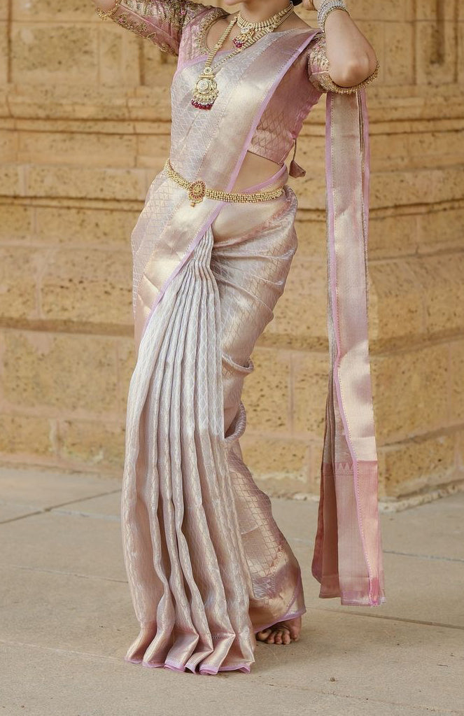 DEEPIKA : Semi Kanchipuram Tissue silk saree