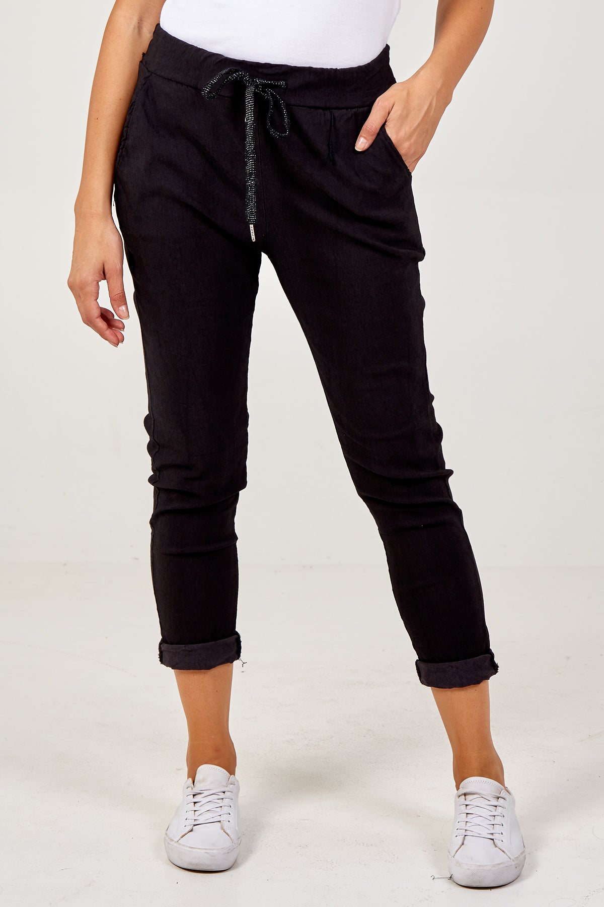 Magic Plain Super Stretch Crushed Trousers