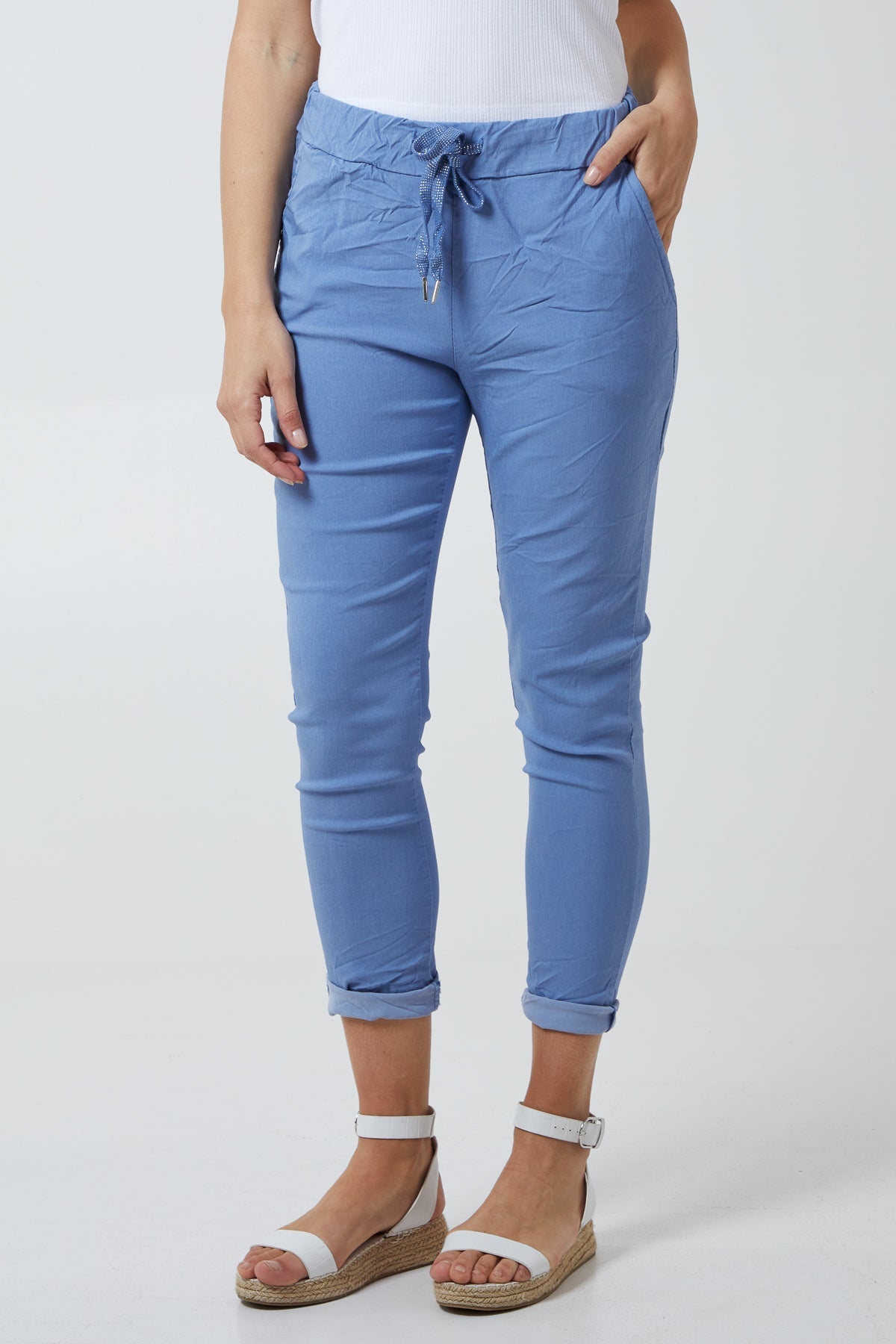 Magic Plain Super Stretch Crushed Trousers