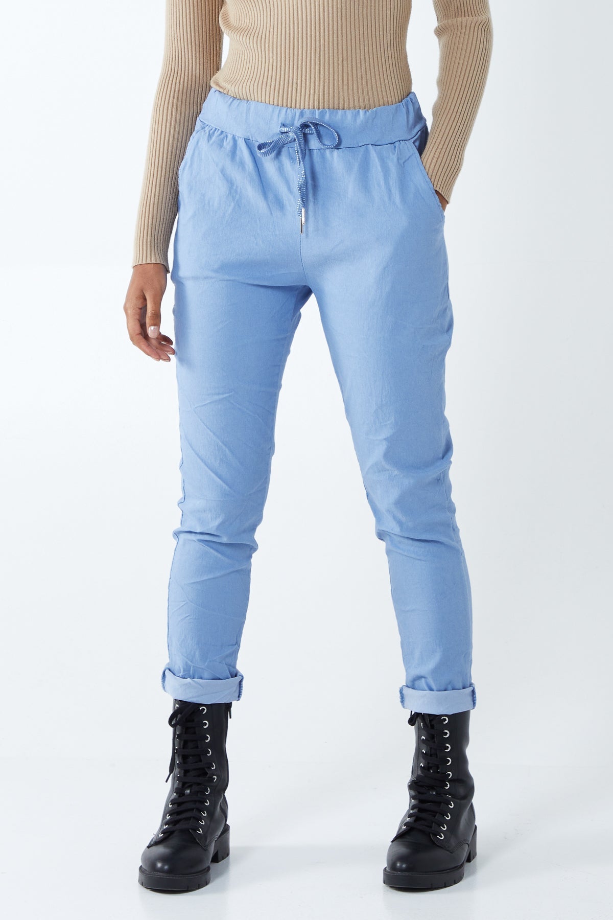 Magic Plain Super Stretch Crushed Trousers