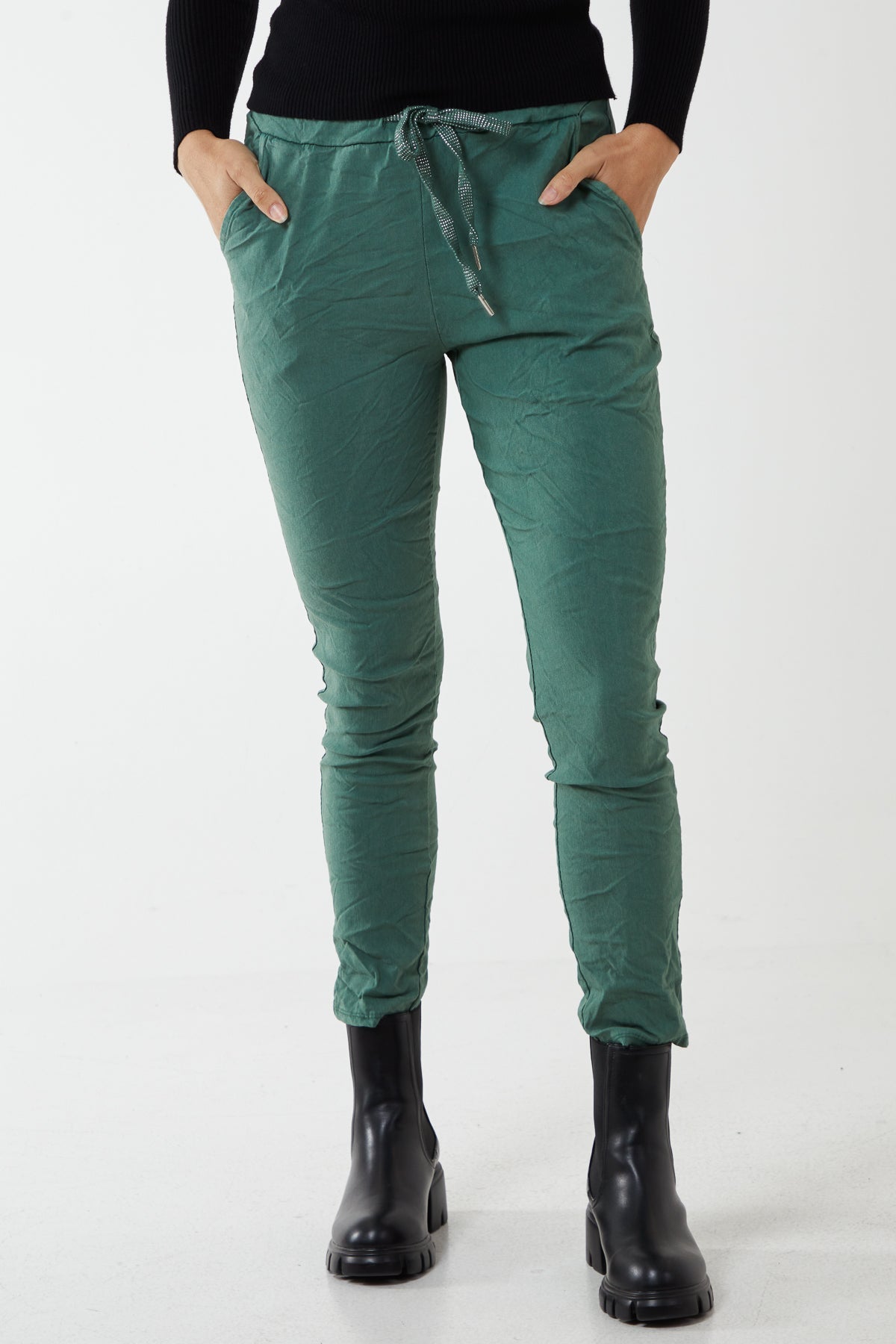 Magic Plain Super Stretch Crushed Trousers