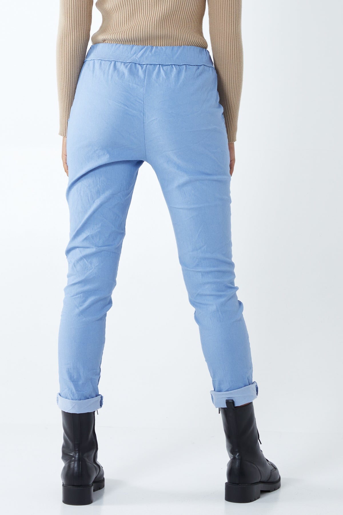 Magic Plain Super Stretch Crushed Trousers