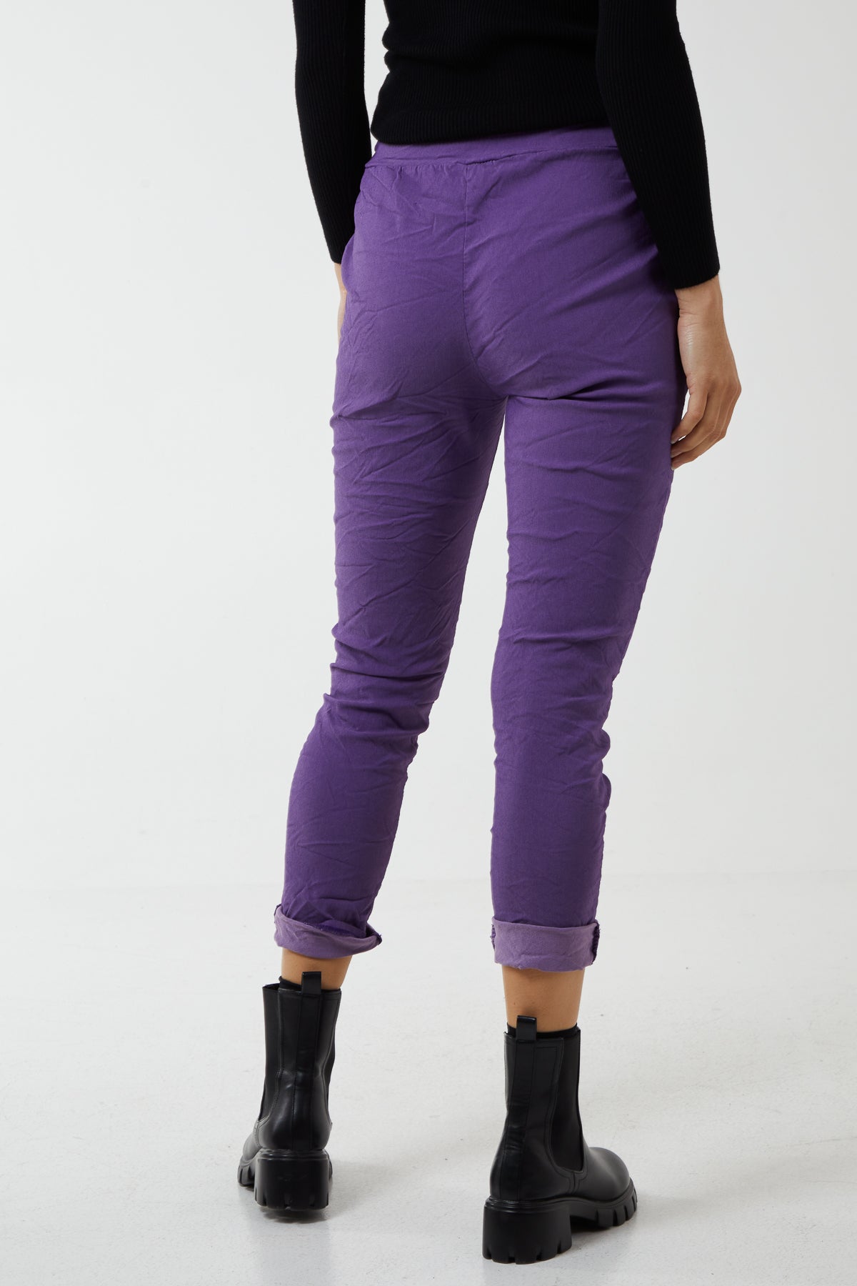 Magic Plain Super Stretch Crushed Trousers