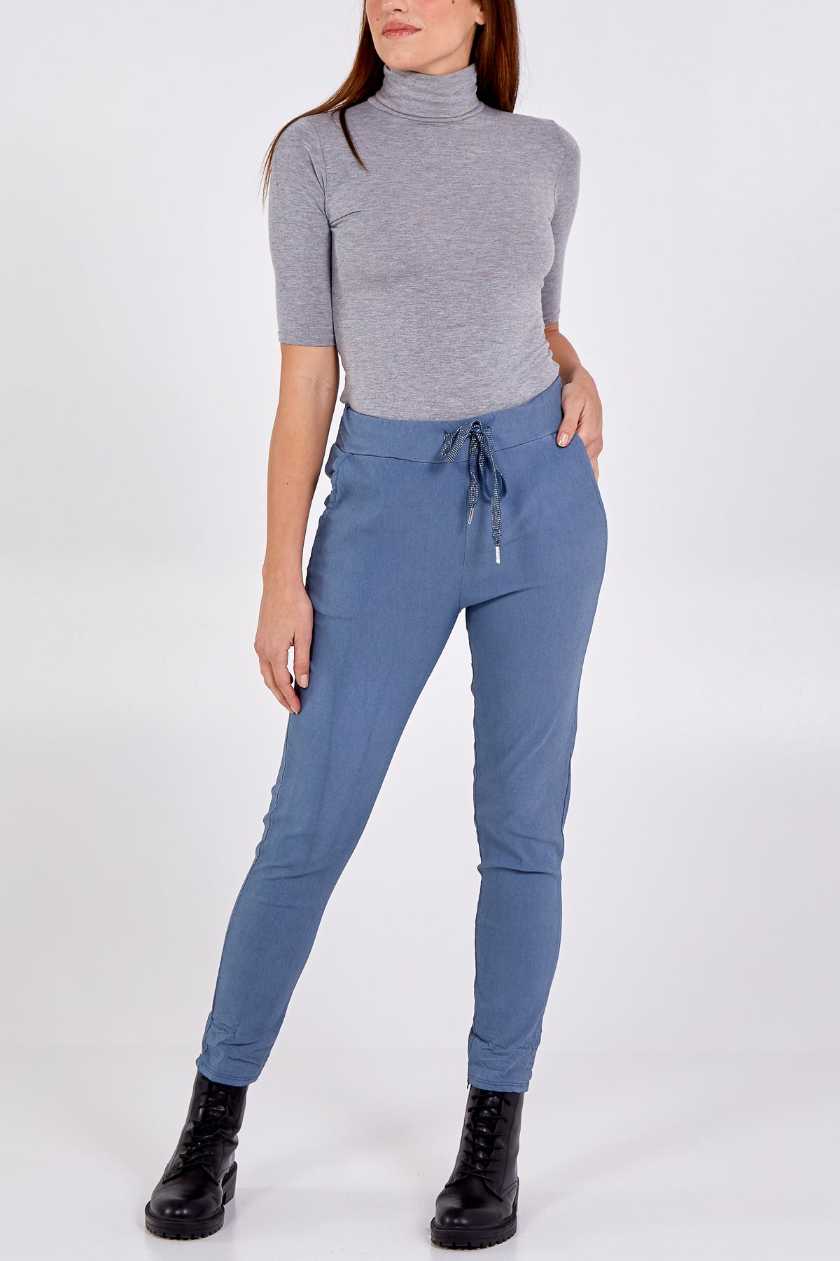 Magic Plain Super Stretch Crushed Trousers