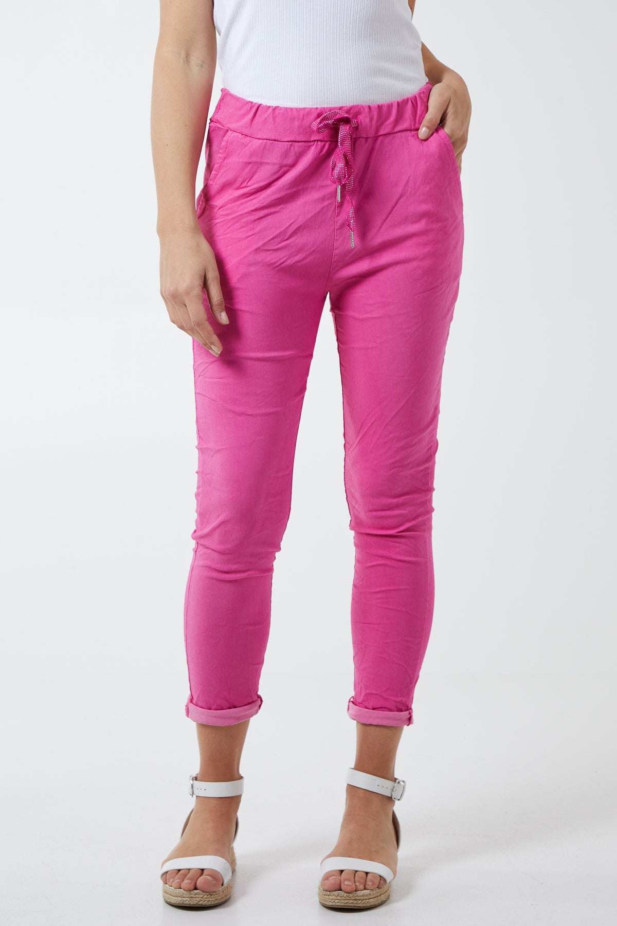 Magic Plain Super Stretch Crushed Trousers