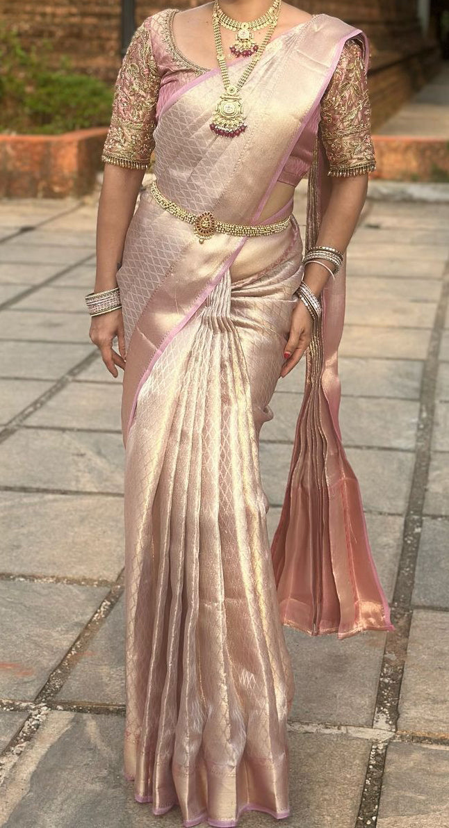 DEEPIKA : Semi Kanchipuram Tissue silk saree