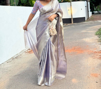 LIZA : PASTEL SHADE SEMI TISSUE SILK SAREE