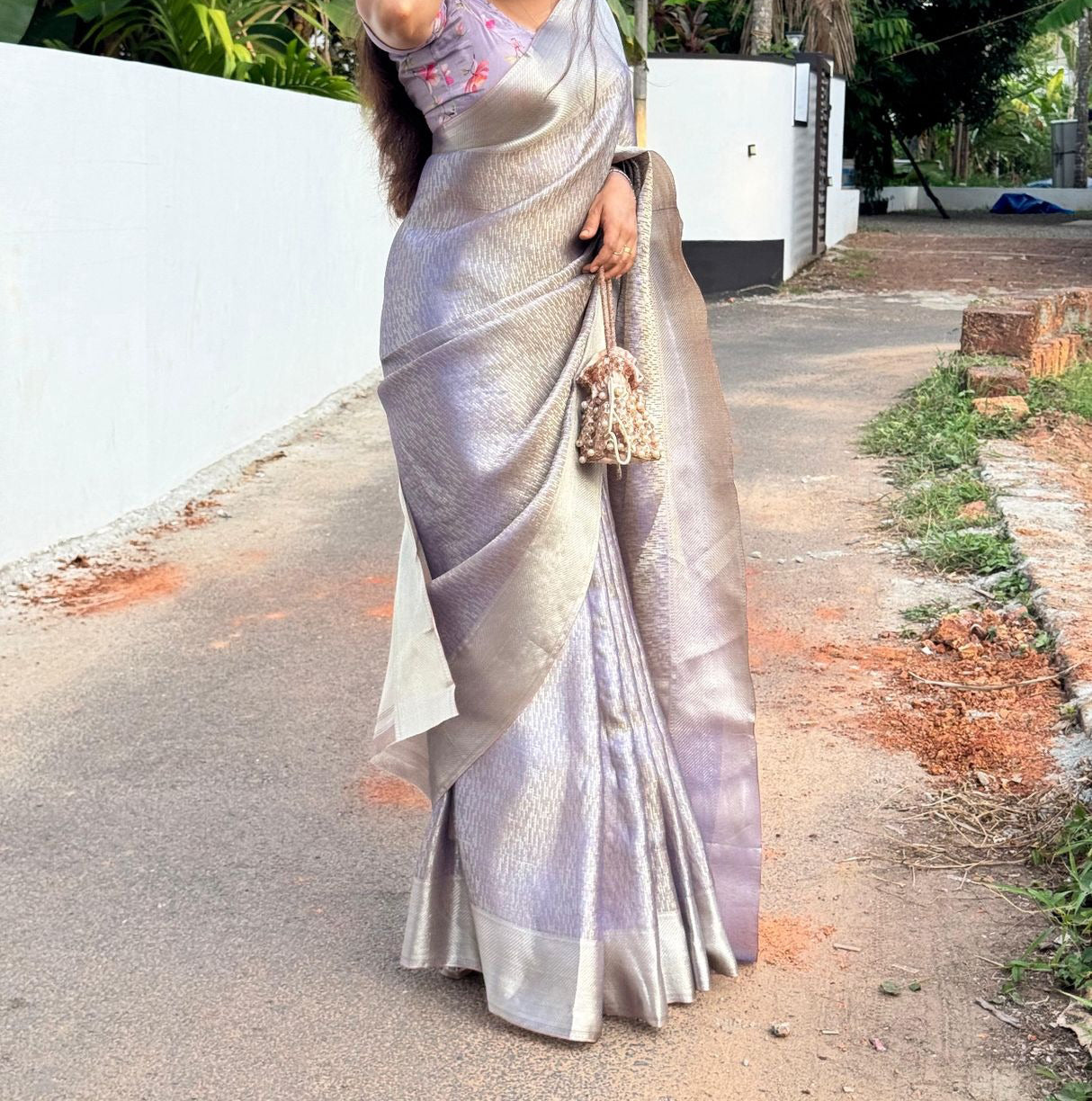 LIZA : PASTEL SHADE SEMI TISSUE SILK SAREE