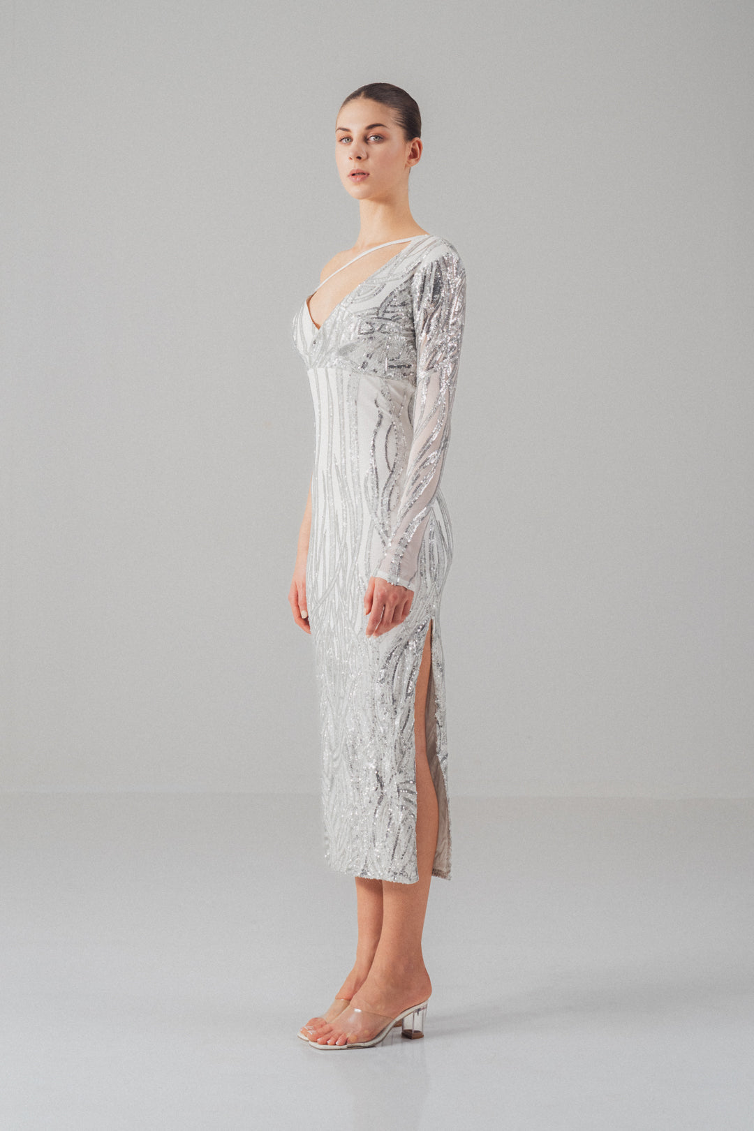 Silver Sequin Dress