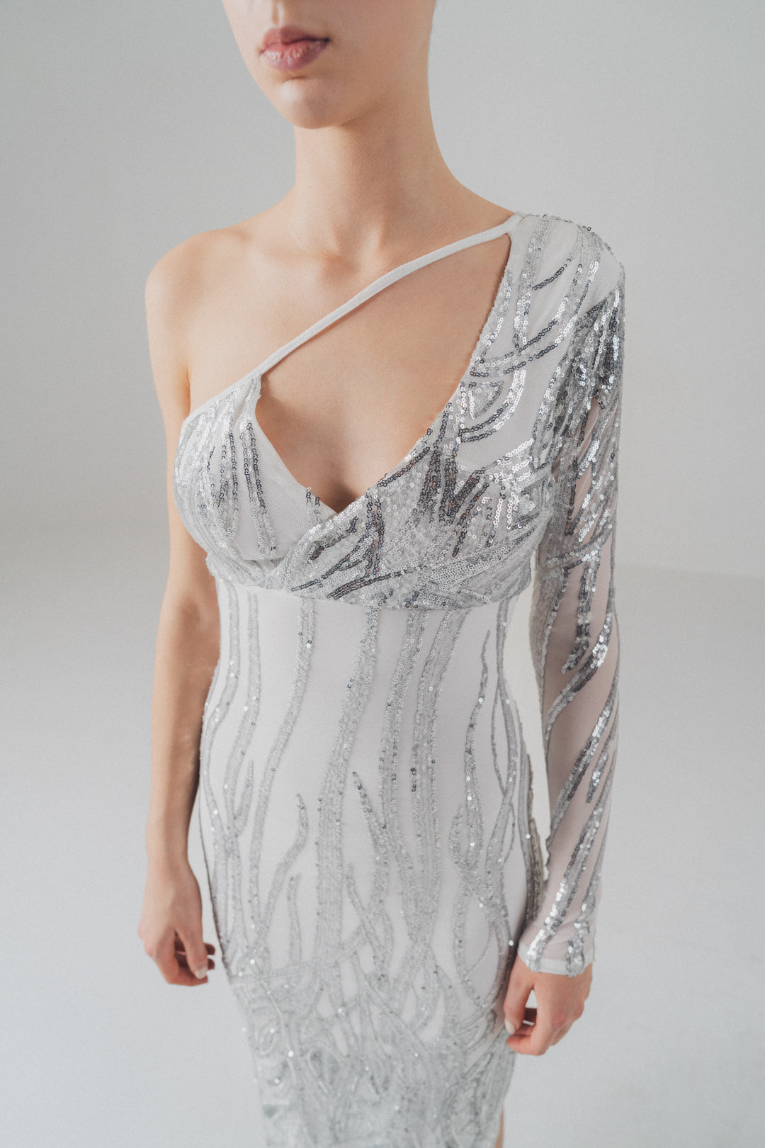 Silver Sequin Dress