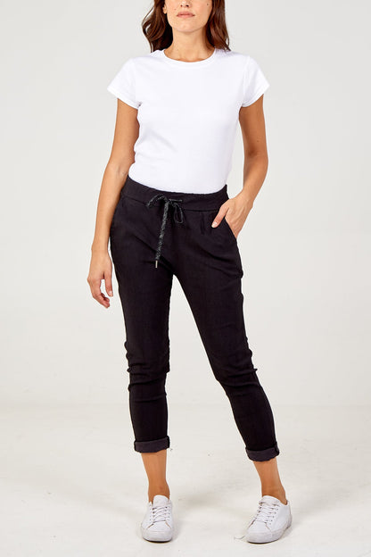 Magic Plain Super Stretch Crushed Trousers
