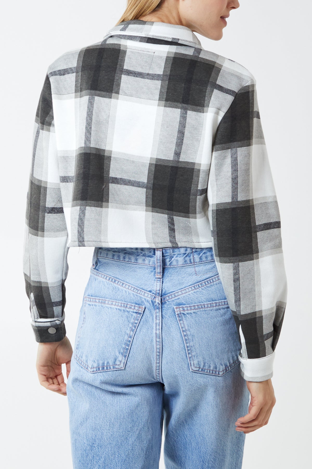 Crop Check Shacket
