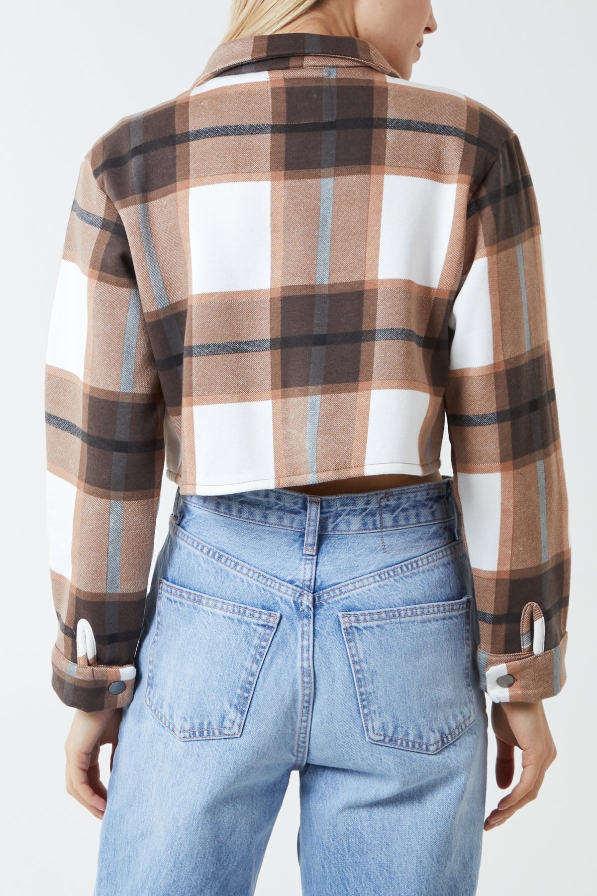 Crop Check Shacket