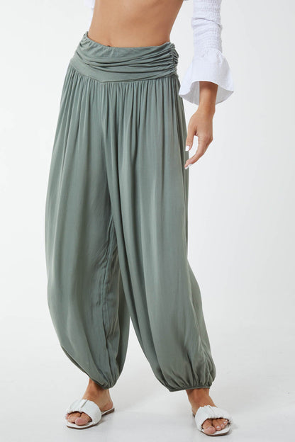 Harem Jersey Waistband Trousers