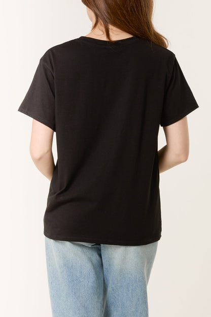 Denim "Paris" Short Sleeve T-Shirt