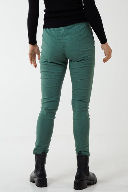 Magic Plain Super Stretch Crushed Trousers
